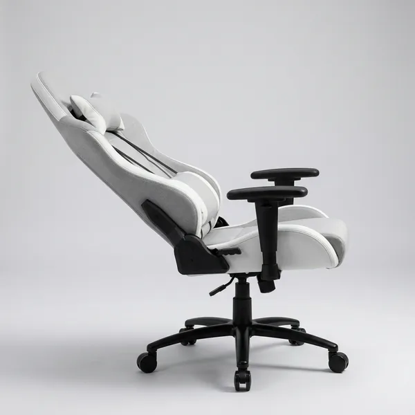 Chaise gaming noire et rose, illustration générique